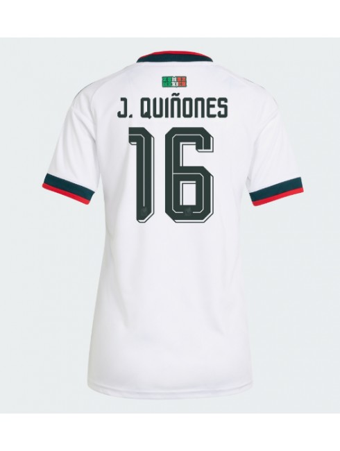 Mexiko Julian Quinones #16 Replika Borta Kläder Dam VM 2026 Kortärmad Mexiko Julian Quinones #16 Replika Borta Kläder Dam VM 2026 Kortärmad